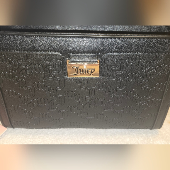 Juicy Couture Black Embossed Clutch Wristlet - Picture 4 of 5